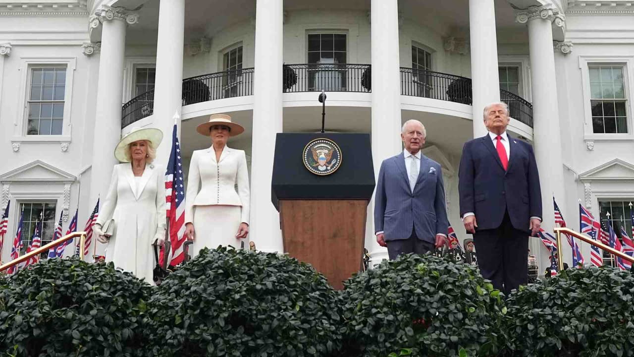 Así fue la ceremonia de recepción para el rey Carlos III en la Casa Blanca, Trump brindó discurso | 28 abril 2026