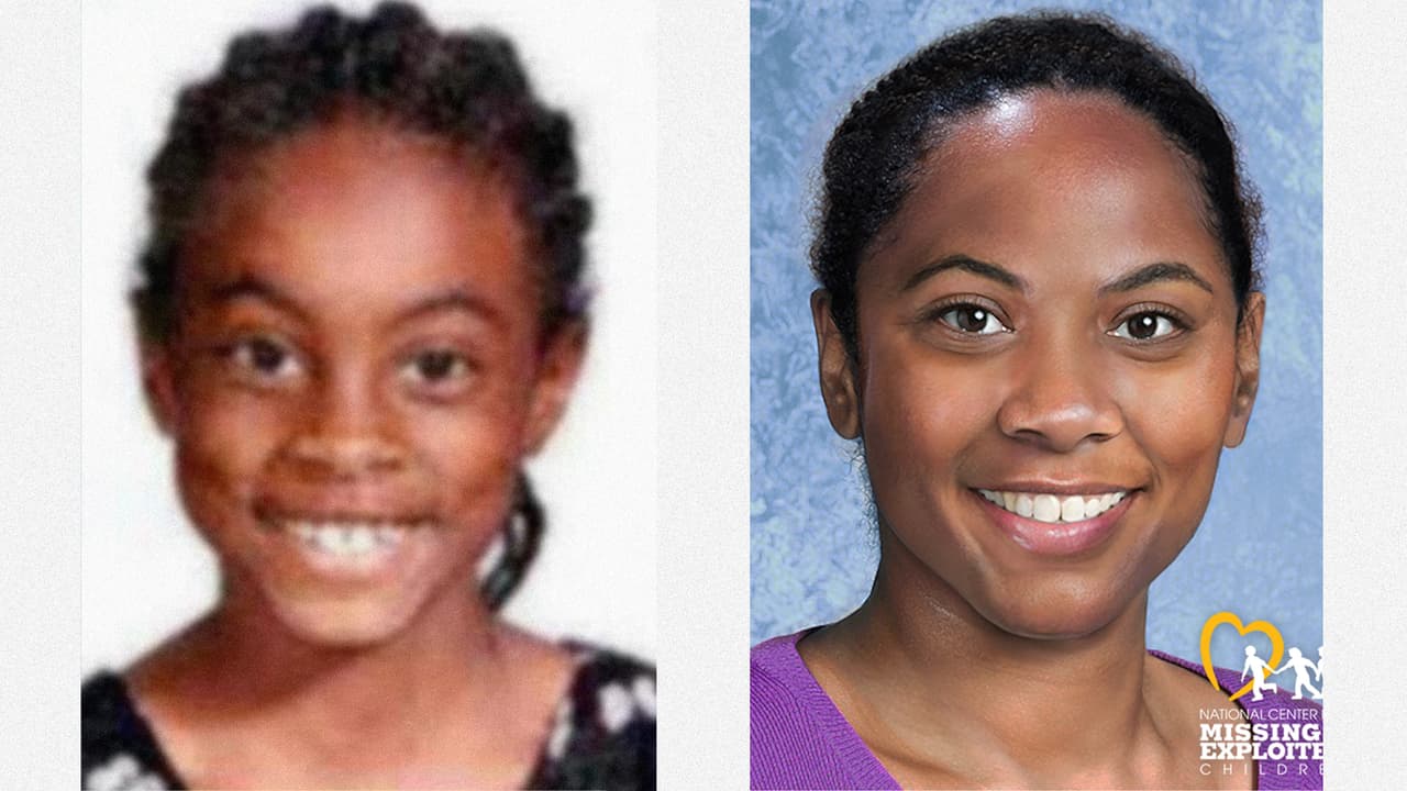 <b>Asha Jaquilla Degree</b>
<br>
<br>Tenía 9 años de edad cuando desapareció en Shelby, Carolina del Norte, el 
<a href="https://www.fbi.gov/wanted/kidnap/asha-jaquilla-degree"><u>14 de febrero de 2000</u></a>. A la derecha como se vería a los 29 años de edad.