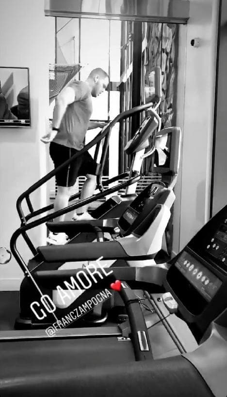 Además del amor, en Francesco también encontró soporte para mantenerse en línea, ya que ambos son apasionados del deporte.