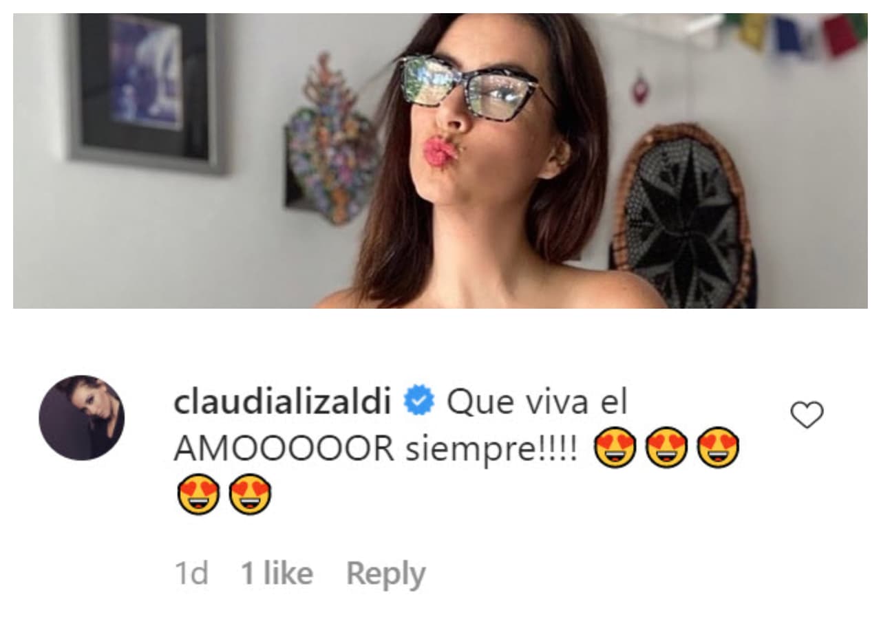 También Claudia Lizaldi se congratuló ante la noticia: "¡Que viva el amor siempre!".
<br>