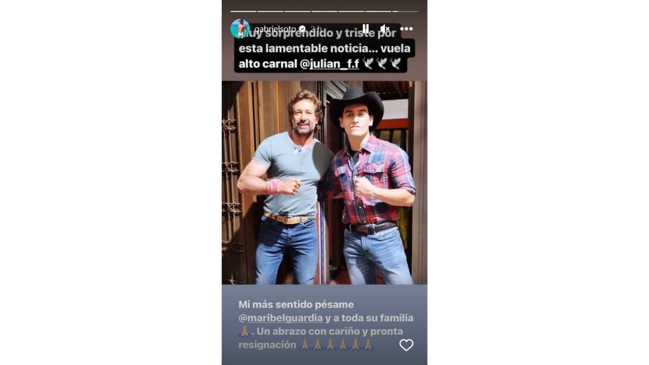 Gabriel Soto expresó su sorpresa ante la muerte de Julián Figueroa.