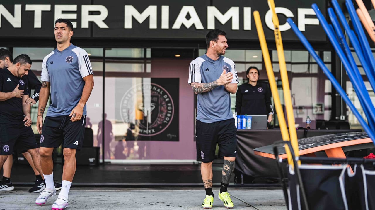 Luis Suárez y Messi entrenan juntos por primera vez en Inter Miami