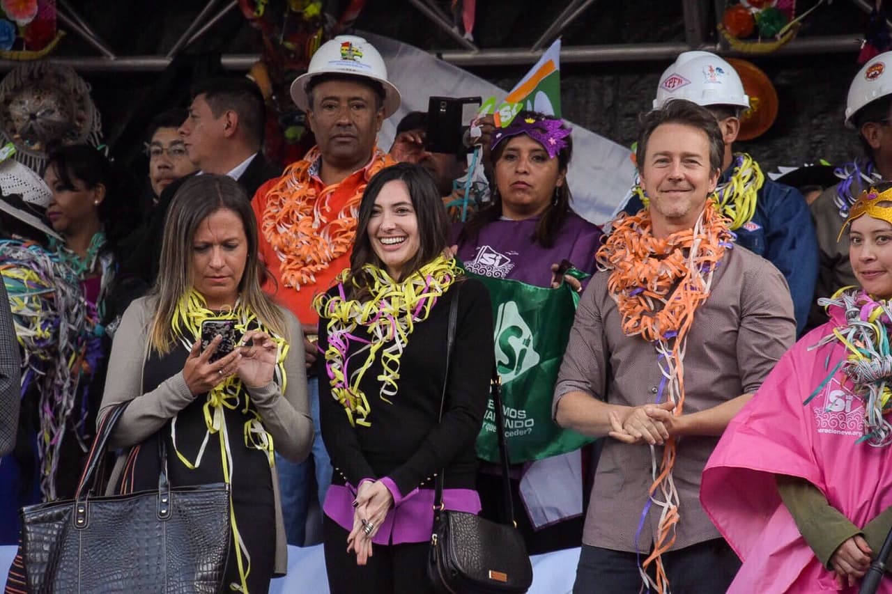 Evo Morales invitó al actor Edward Norton a Bolivia.