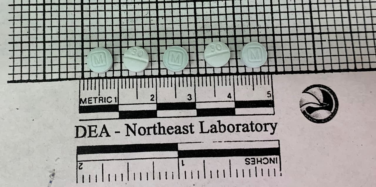 Un ejemplo de pastillas de fentanilo.