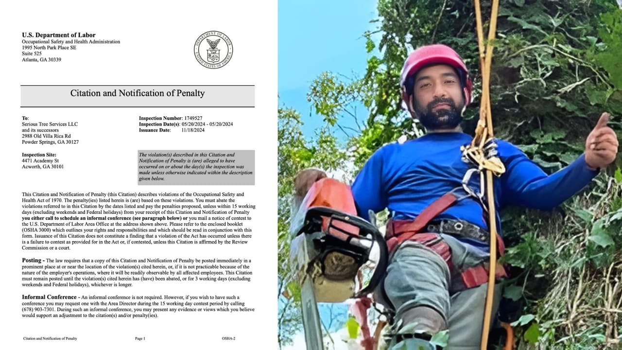 La muerte de un trabajador guatemalteco le podría costar $29,000 a empresa contratista en Georgia