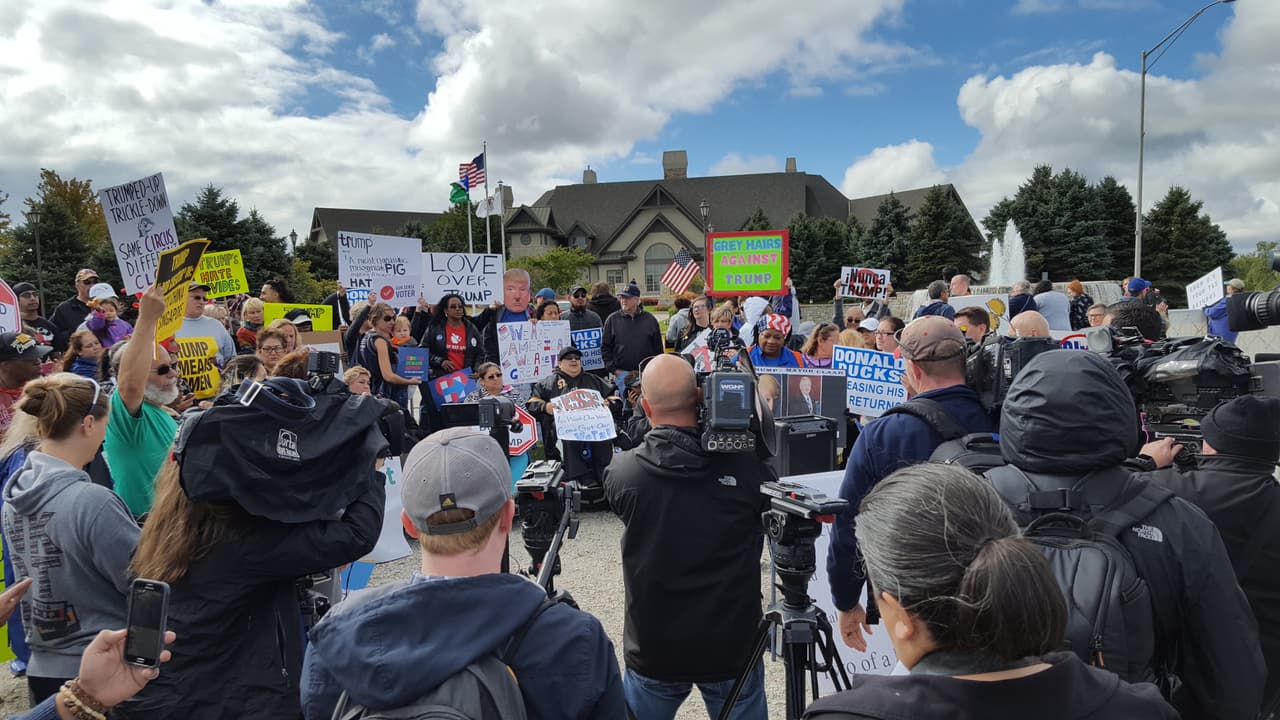 La protesta se registró de manera pacífica.