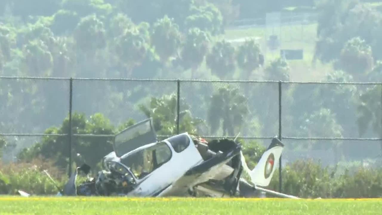 Avión monomotor se estrella en campo de futbol de Wilmington y hay dos heridos en condición crítica