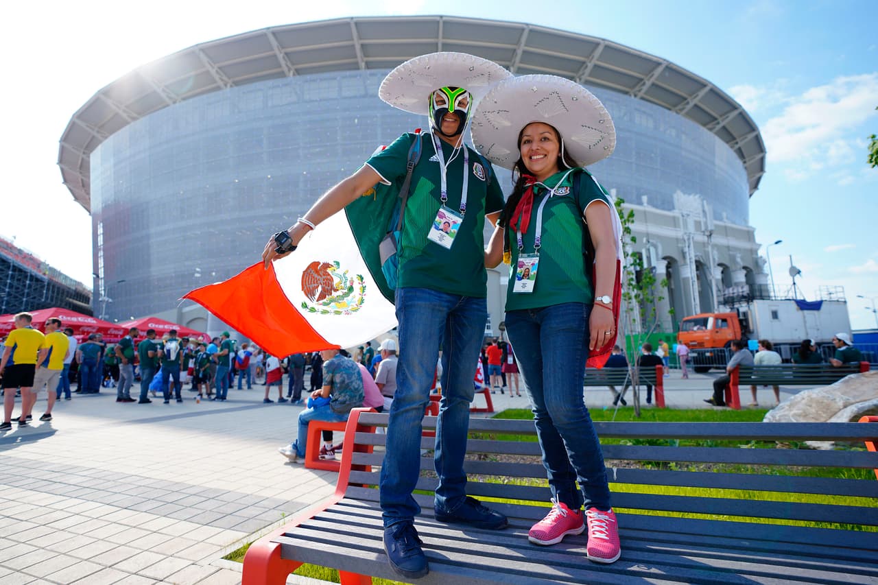 El colorido y la alegría se convirtieron en la representación de los fanáticos para el partido entre México y Suecia por el grupo F del Mundial de Rusia 2018.