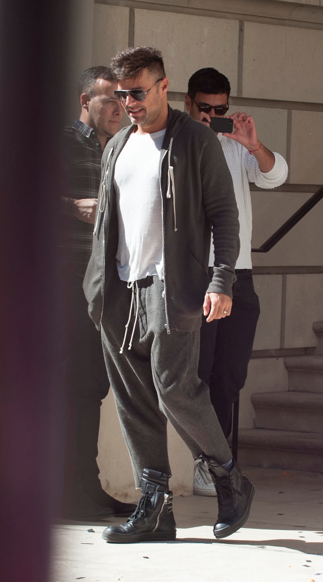 Ricky Martin tocó tierra en Buenos Aires, Argentina.