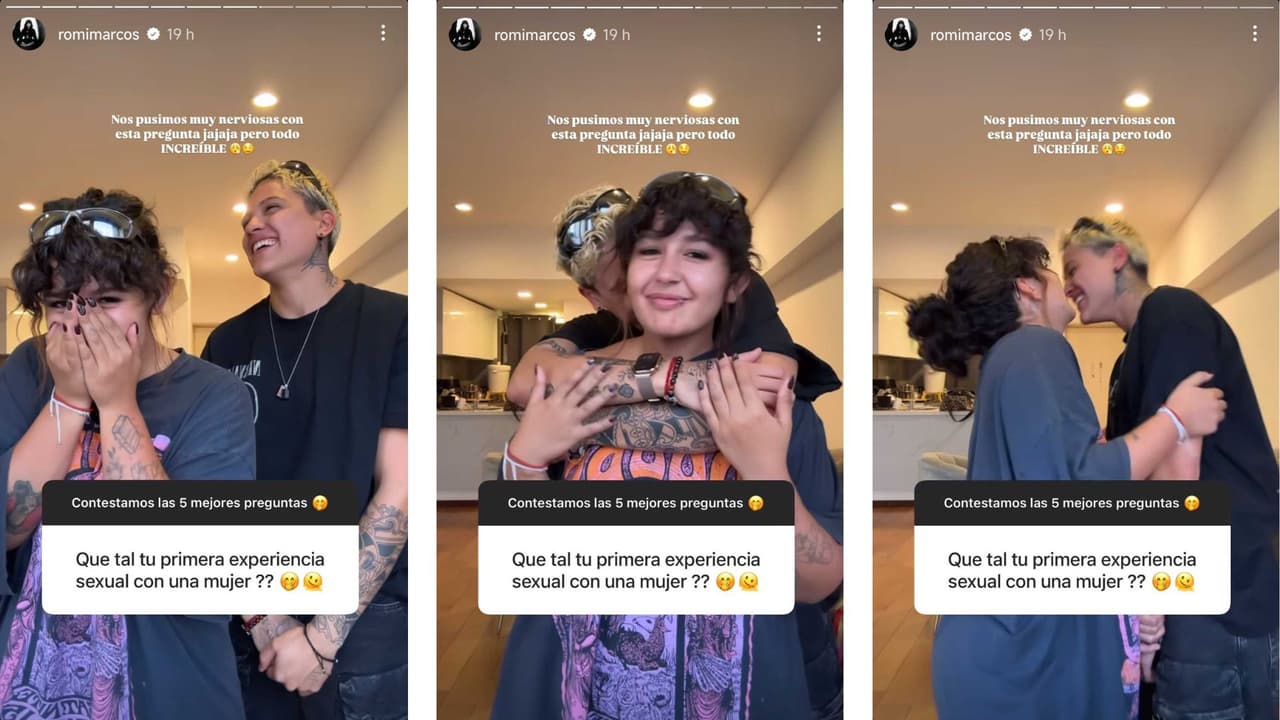 Romina Marcos y su pareja, Laura Salazar, se mostraron afectuosas en videos de Instagram.