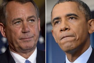 El presidente de la Cámara de Representantes, John Boehner (R-Ohio) y el presidente de Estados Unidos, Barack Obama.