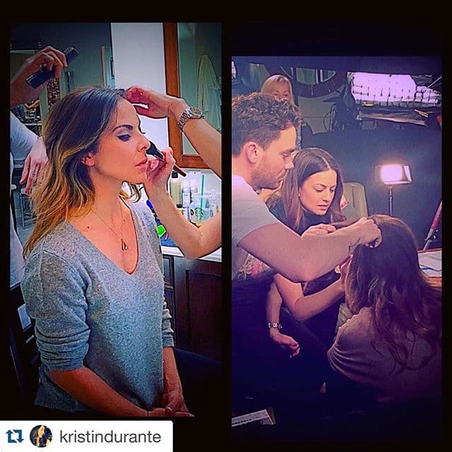 En una prueba de maquillaje.