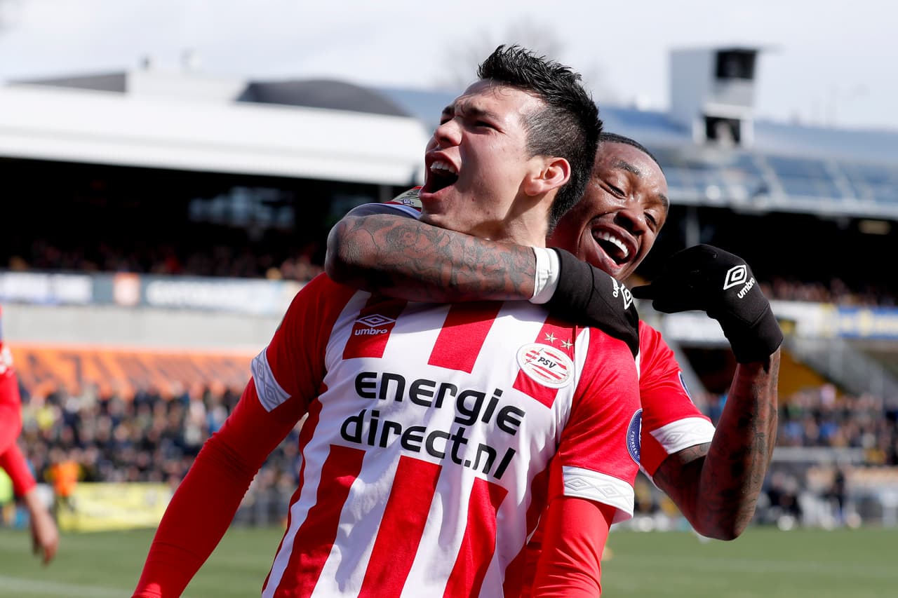El mexicano Hirving Lozano anotó al minuto 41 del segundo tiempo el gol del 1-0 de PSV Eindhoven en su visita al VVV-Venlo en la Jornada 26 de la Eredivisie, donde es líder con 67 puntos.