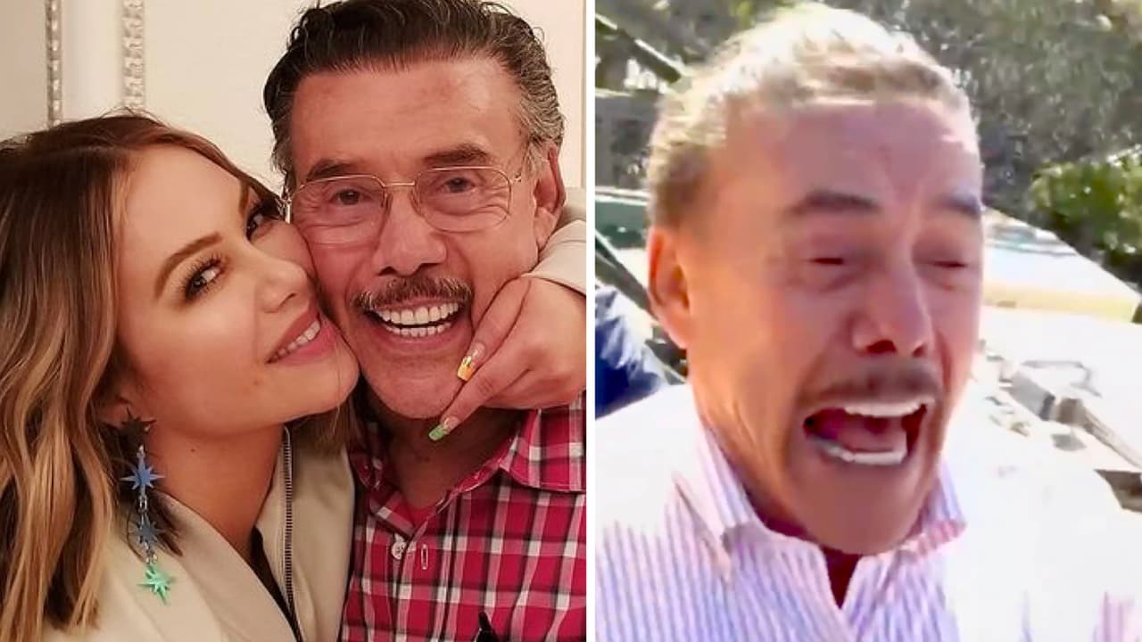 El abuelo de Chiquis se subió a una montaña rusa a sus 78 años y su reacción lo dice todo