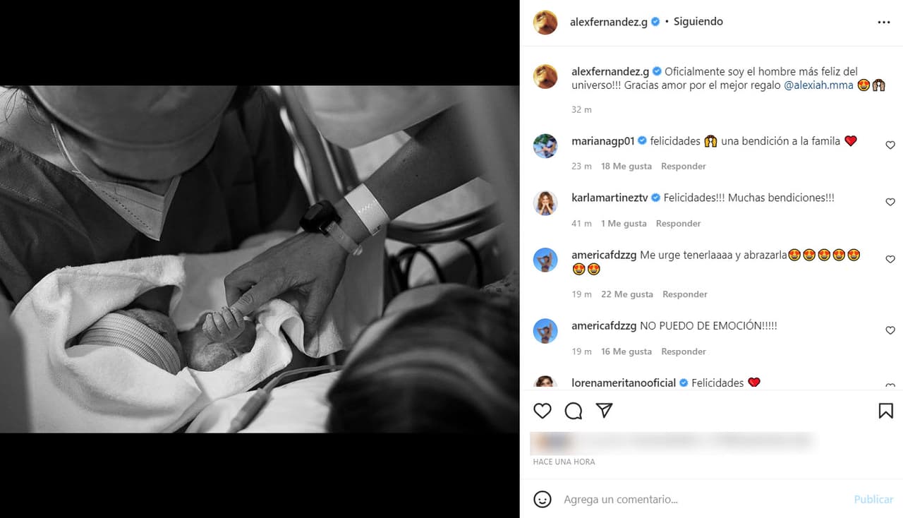 Tras la foto de su alumbramiento, la pareja no ha compartido más fotos de la pequeña mía.