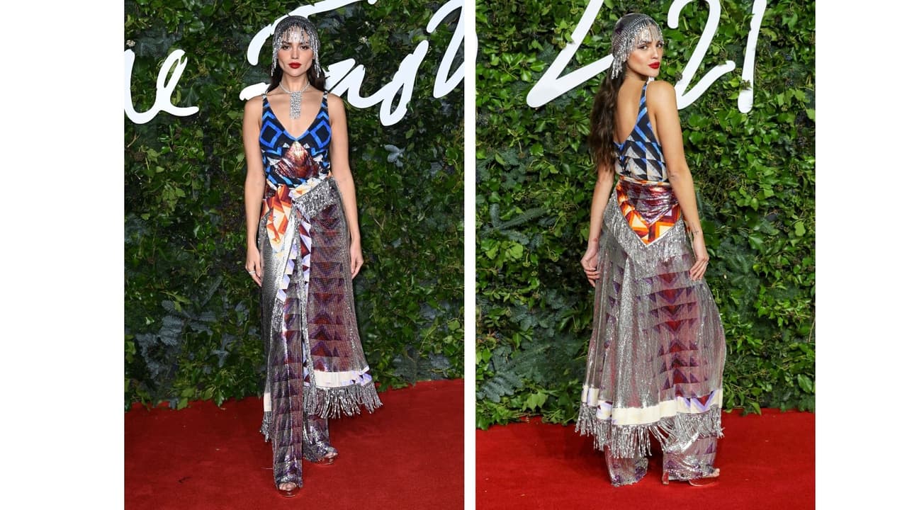 Eiza González en la alfombra roja de los Fashion Awards 2021