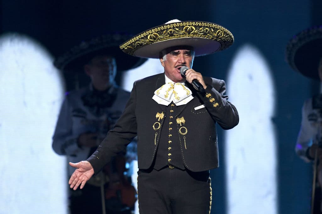 LAS VEGAS, NEVADA - NOVEMBER 14: Vicente Fernández performs onstage during the 20th annual Latin GRAMMY Awards at MGM Grand Garden Arena on November 14, 2019 in Las Vegas, Nevada. (Photo by Kevin Winter/Getty Images for LARAS)