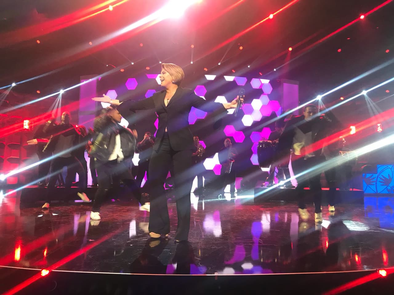 Olga Tañón llegó para poner a todos a bailar a ritmo de merengue.