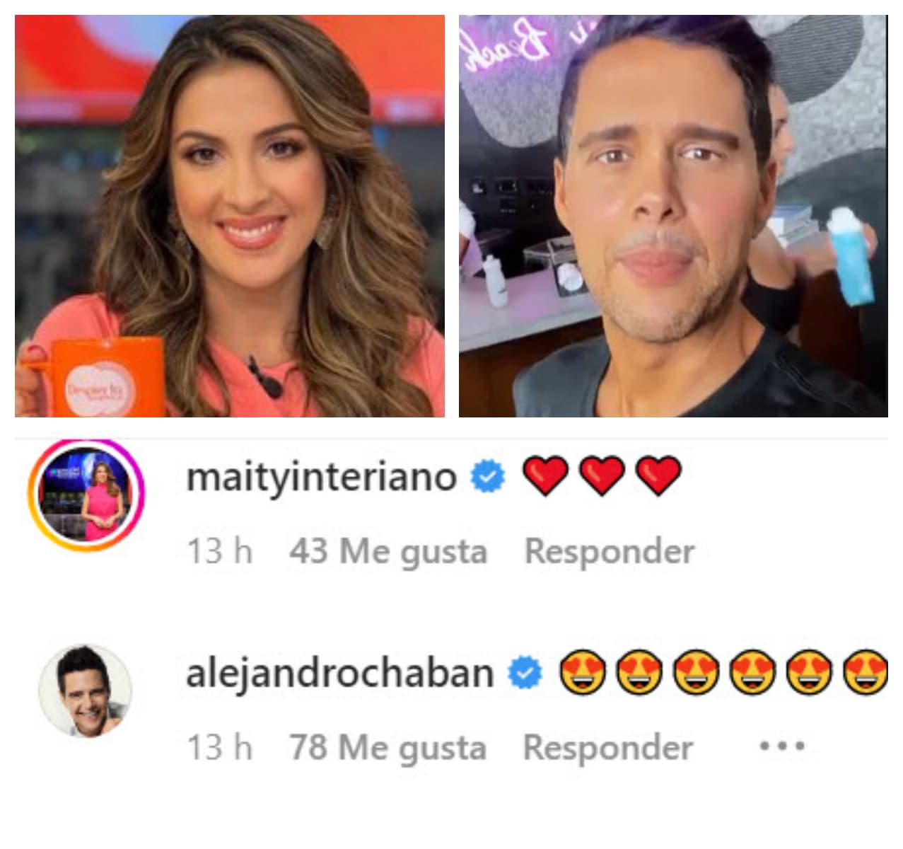 Maity Interiano y Alejandro Chaban les mandaron sus mejores vibras.