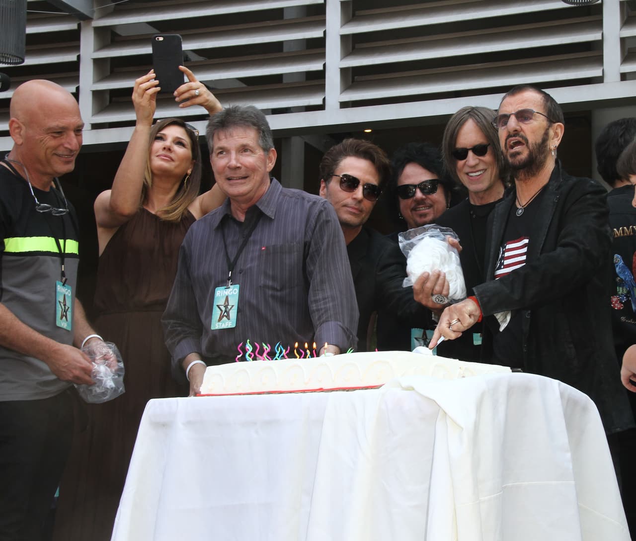 Ringo dio una fiesta en las oficinas de Capitol Records en Los Angeles.