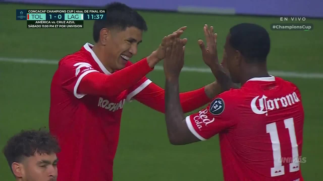 ¡Arde el infierno! Nico Castro la manda al fondo de las redes. 1-0 Toluca