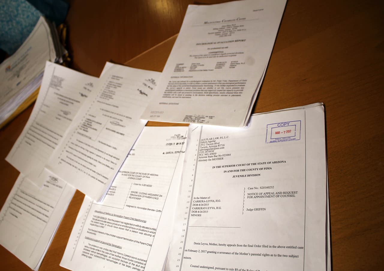 Documentos del caso de Dunia Leyva.