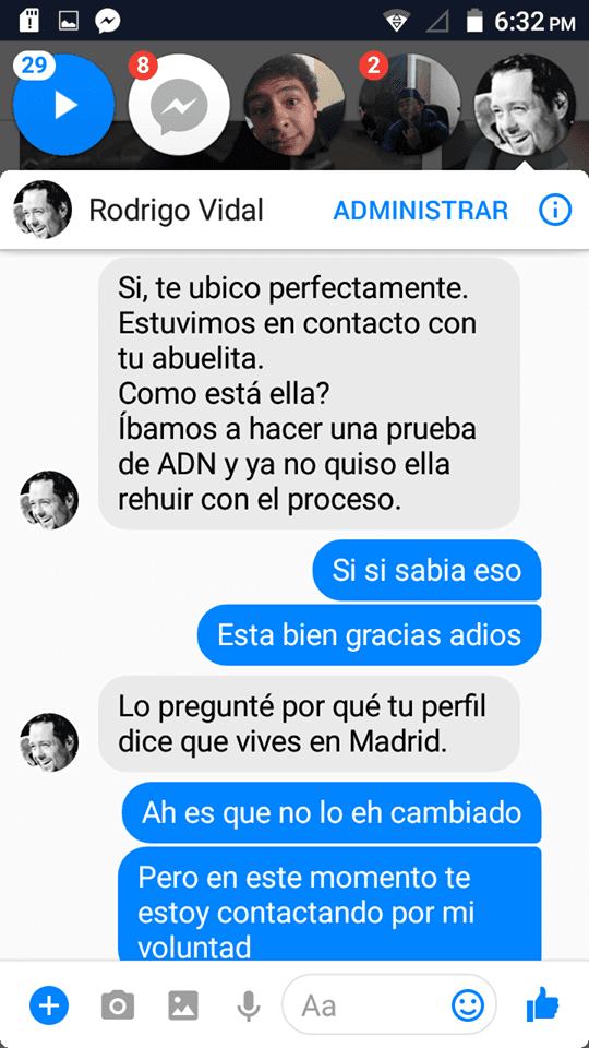 Rodrigo Vidal ya conocía a su abuela Reyna, pues entre ellos habían acordado una prueba de ADN, que nunca se realizó.