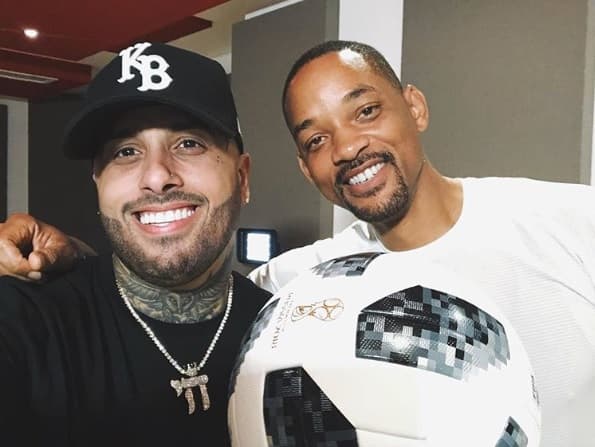 Nicky Jam y Will Smith se encuentran grabando la canción oficial del Mundial de Rusia 2018.