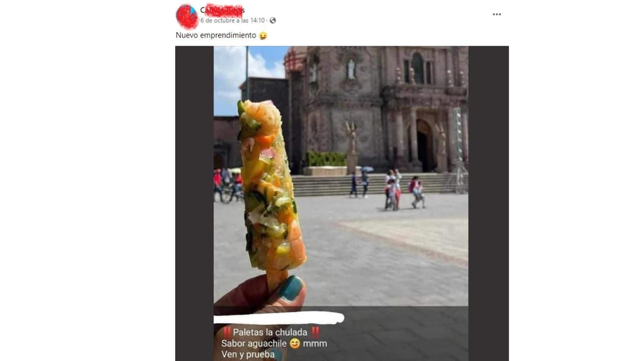 Paleta de hielo de aguachile.