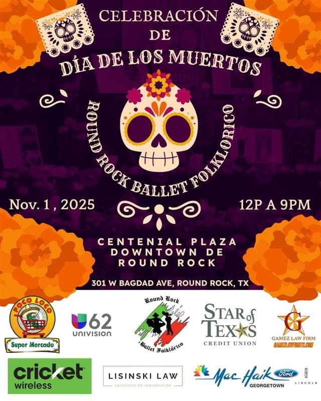  ¡Celebra el Día de los Muertos con el Round Rock Ballet Folklórico!