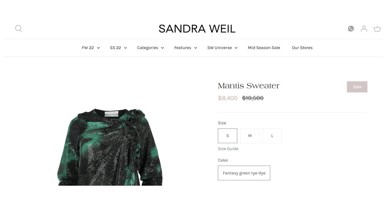 El look de Romina Poza fue de la diseñadora Sandra Weil