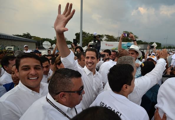 El presidente interino Juan Guaidó llegó sorpresivamente a Cúcuta el 22 de diciembre.