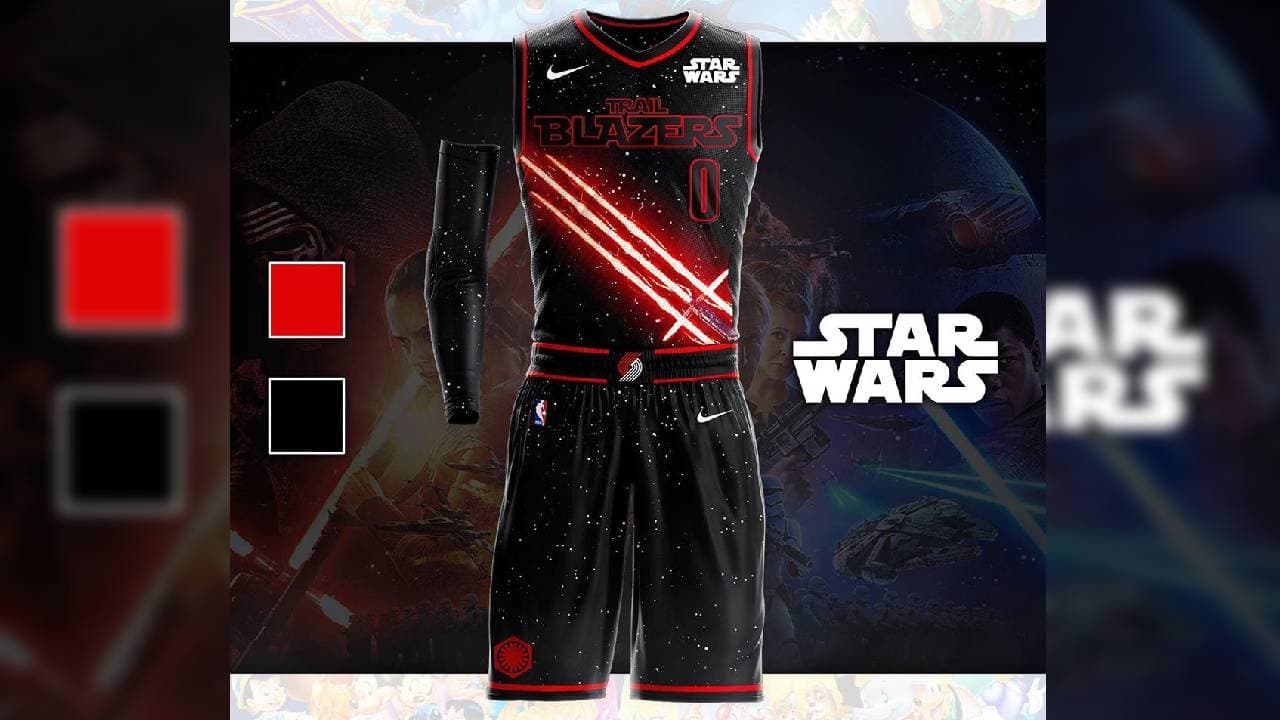Los Portland Trail Blazers fueron los elegidos para representar al mundo Jedi y al ‘dark side’ de ‘Star Wars’.