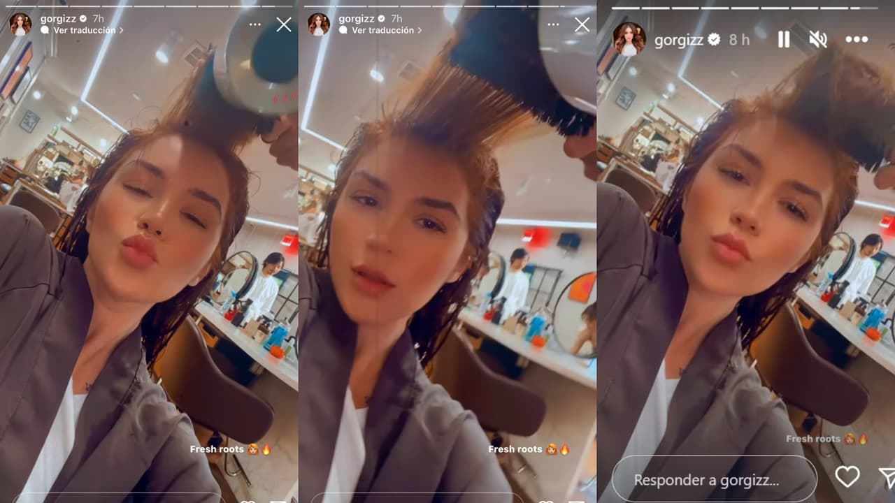 Así se dejó ver Giselle Soto durante este fin de semana desde un salón de belleza.