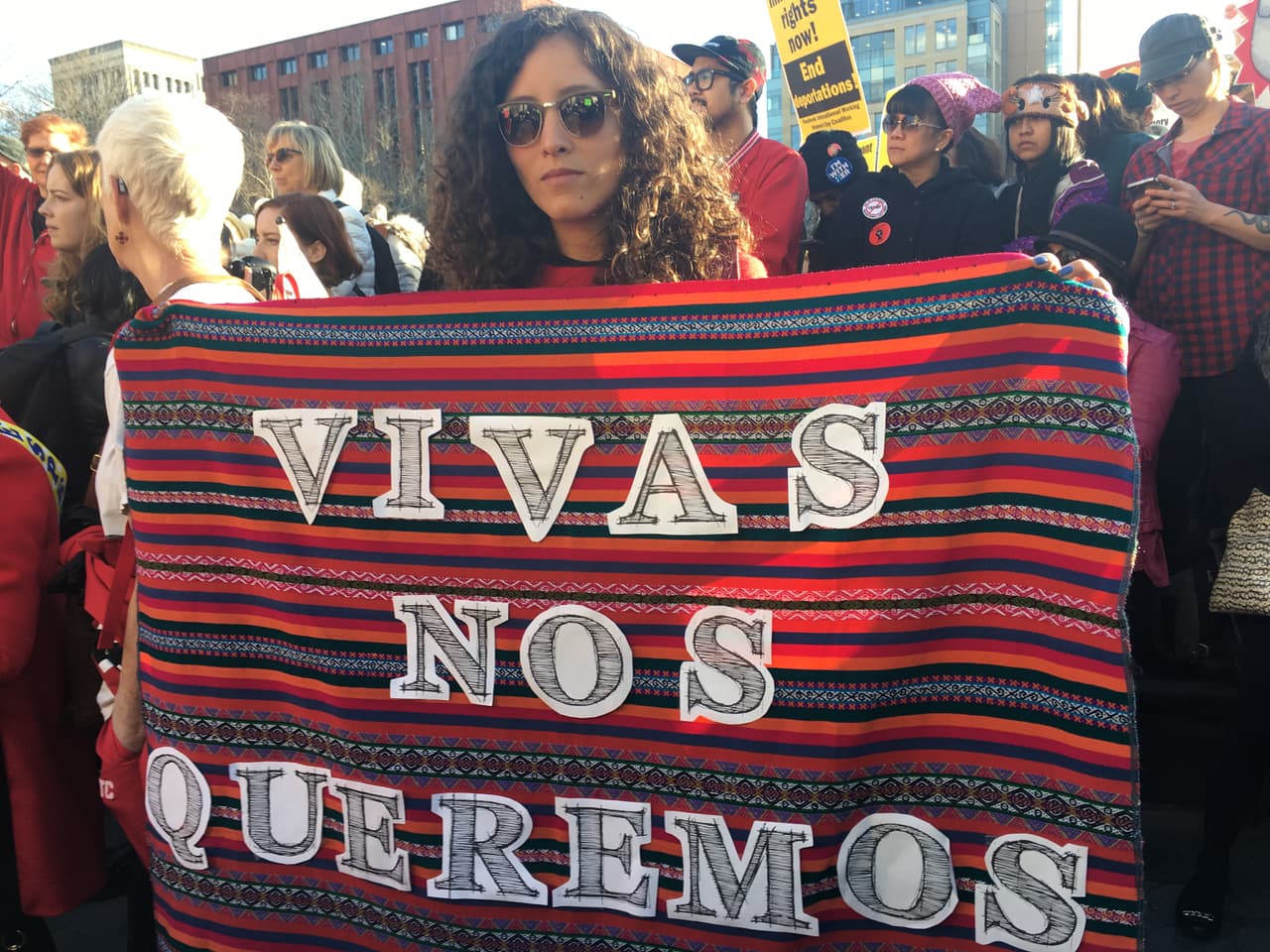 Ximena Malaga Sabogal, peruana que cursa su doctorado en NYU, dijo manifestarse contra la violencia de género "y la posición de los estados en ignorar y ser cómplices de esa violencia".