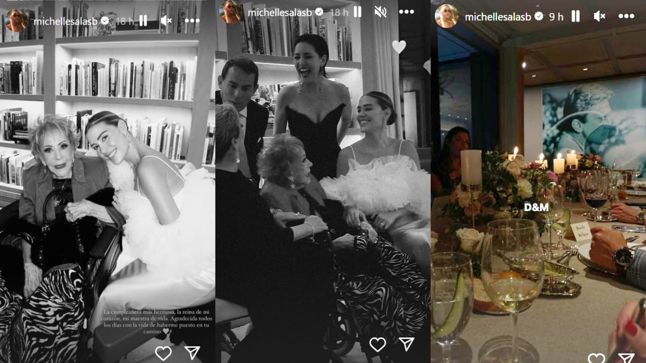 A doña Silvia Pinal se le vio feliz al lado de su bisnieta Michelle Salas.