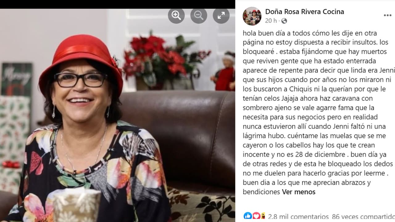 Doña Rosa Saavedra se pronunció en medio del drama que vive su familia.