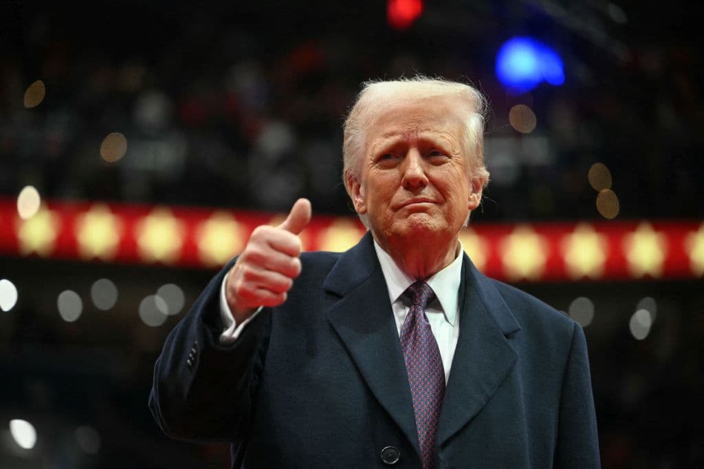 Donald Trump en el Capitol One Arena en Washington, DC.