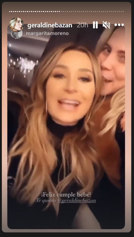 Geraldine Bazán festejó su cumpleaños mientras se recupera de la cirugía a la que se sometió en la rodilla derecha 
<b><a href="https://www.univision.com/famosos/geraldine-bazan-sufre-accidente-vacaciones-fotos" target="_blank">tras un accidente que sufrió</a></b> durante sus pasadas vacaciones de fin de año en la Riviera Maya. 
<br>