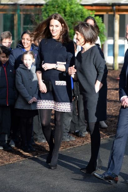También la vimos con un bello "chicharito" de embarazo.