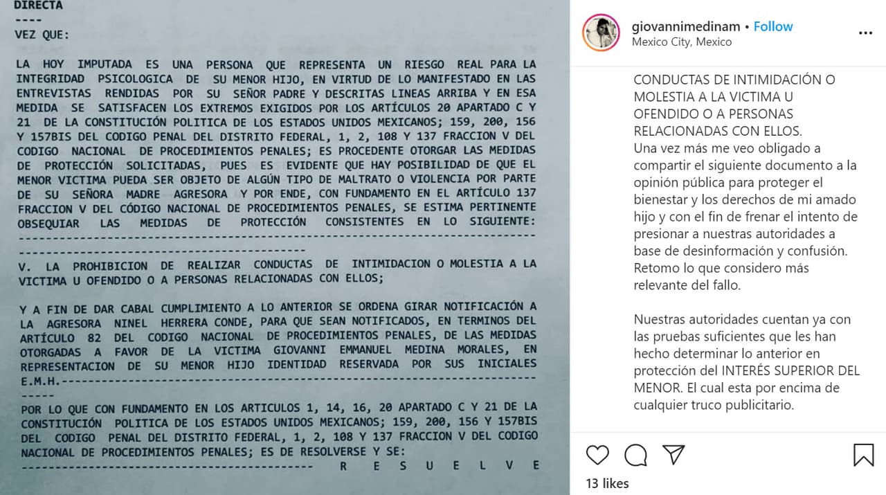 El empresario utilizó su cuenta de Instagram para publicar 
<b><a href="https://www.instagram.com/p/CATdUfVjgFU/" target="_blank">el documento</a></b>, el cual no tiene fecha ni membrete por parte de alguna autoridad judicial mexicana. 
<br>