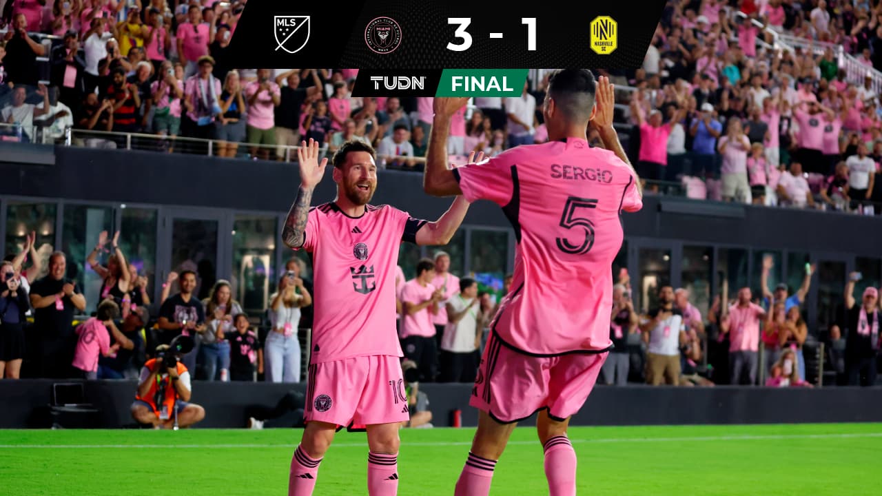 ¡Luce Messi! Doblete y asistencia en triunfo de Miami ante Nashville