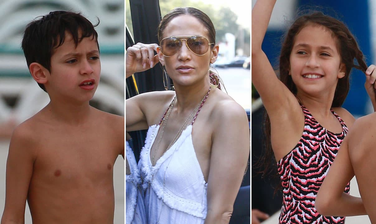 Mira a Jennifer con sus lindos hijos