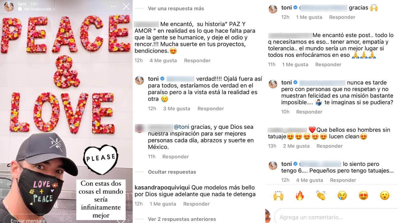 Toni Costa se pronunció así por un entorno de "paz" en medio de las críticas que recibe por su noviazgo con 'La Bichota'.