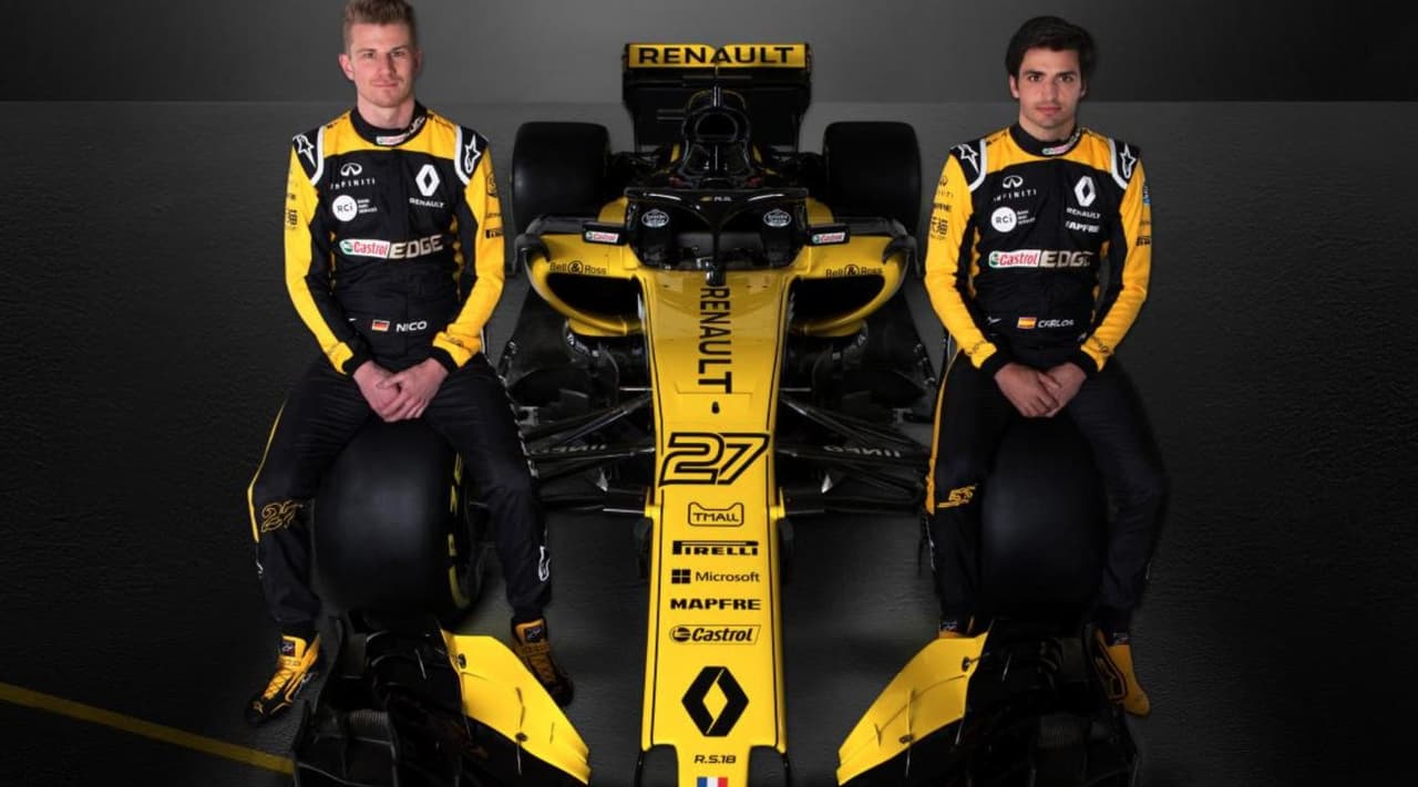 Renault repita la dupla de pilotos para la temporada 2018 de la Fórmula Uno: Nico Hülkenberg y Carlos Sainz Jr.