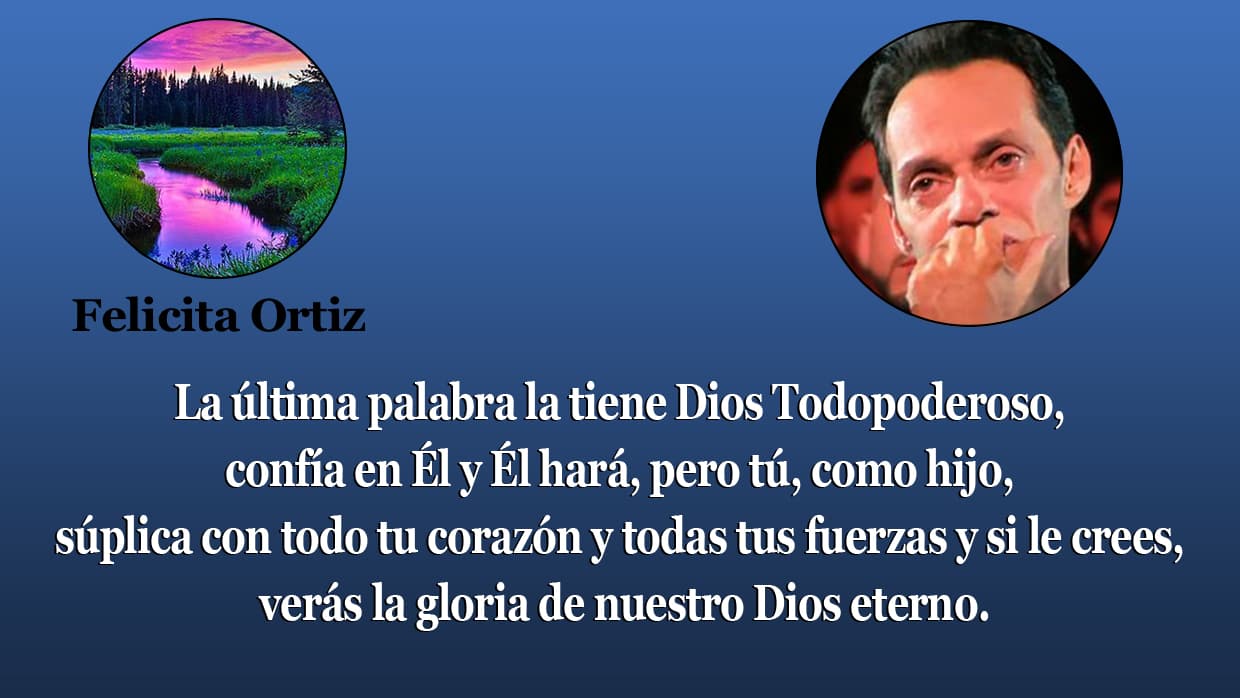 Oraciones para la mamá de Marc Anthony.