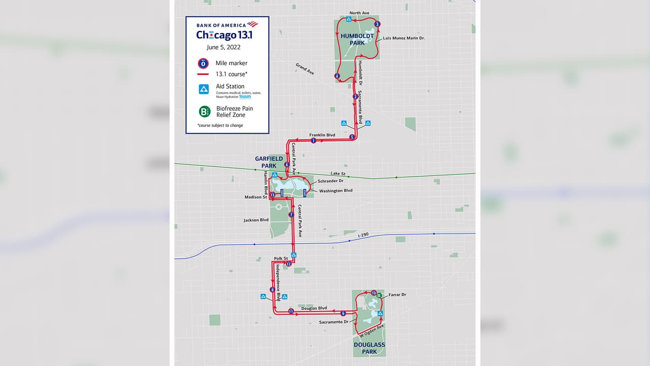 Medio Maratón de Chicago: calles cerradas y alternativas