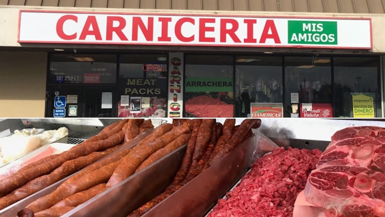 <b>Carnicería Mis Amigos</b> —
<b>7260 Franklin Blvd, Sacramento CA </b>
<br>Brindan surtidos de carnes de res, puerco y pollo.