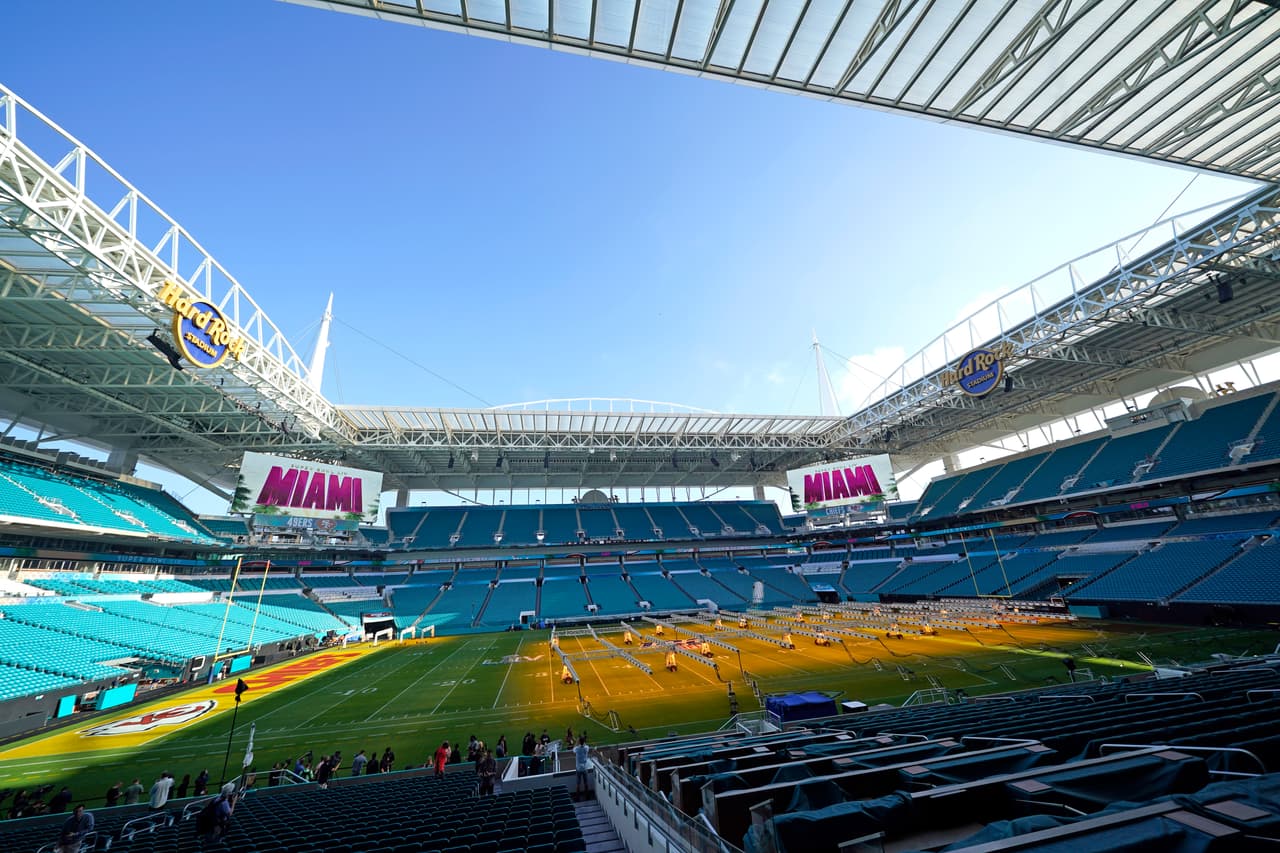 El Hard Rock Stadium listo para conocer al nuevo campeón de la NFL