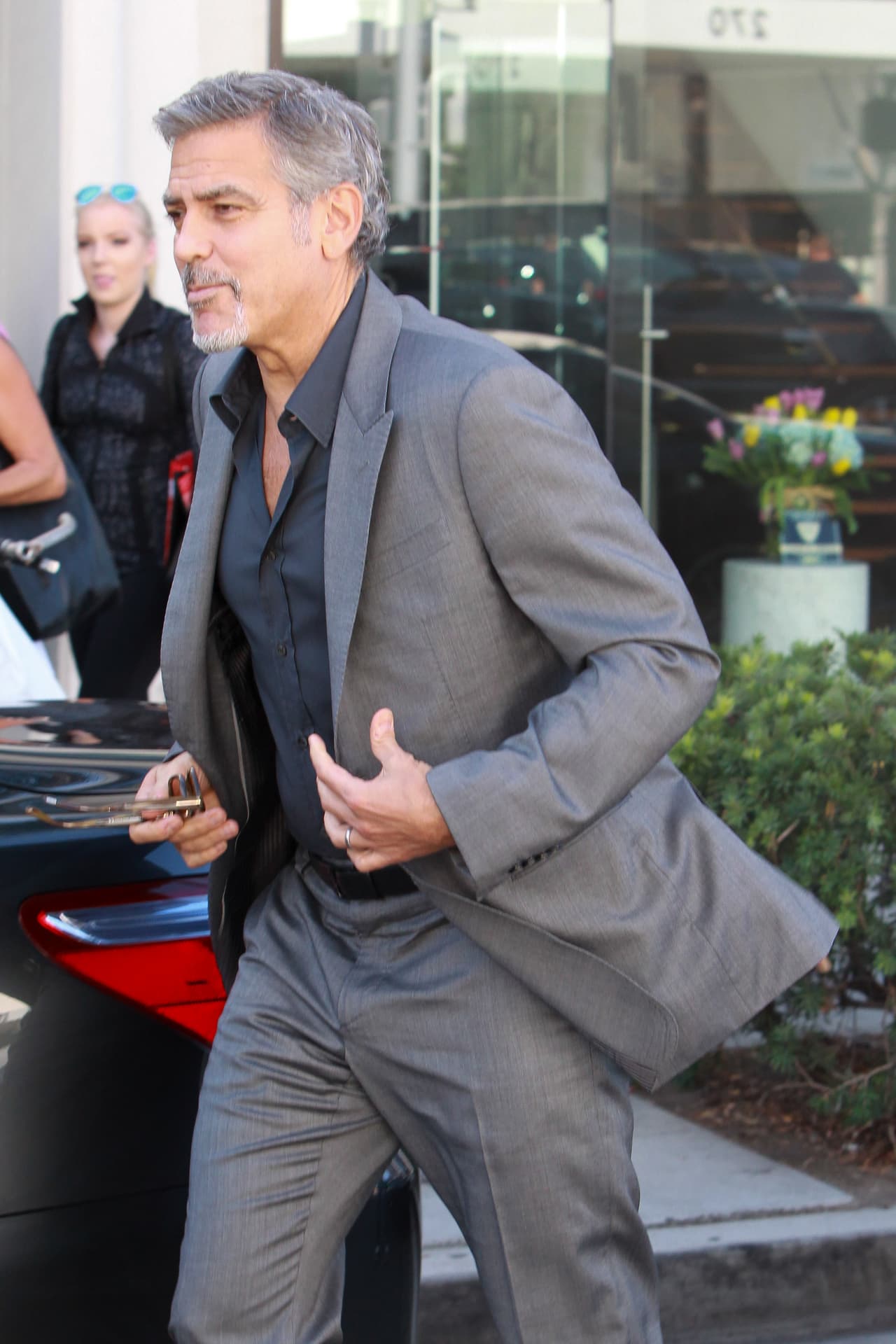 La pareja disfrutó de un romántico 'lunch'.